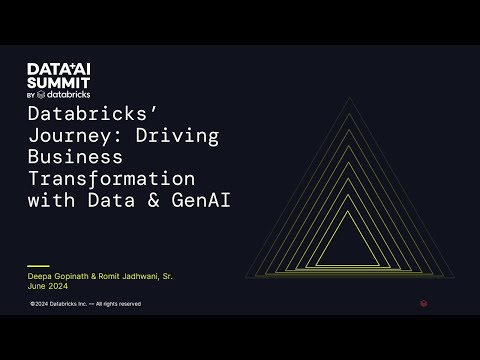 Databricks’ Journey: Driving Business Transformation with Data &amp; GenAI