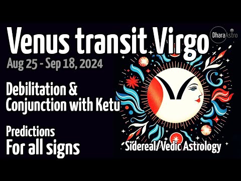 Venus transit in Virgo 2024 | Aug 25 - Sep 18| Vedic Astrology predictions #siderealastrology #virgo